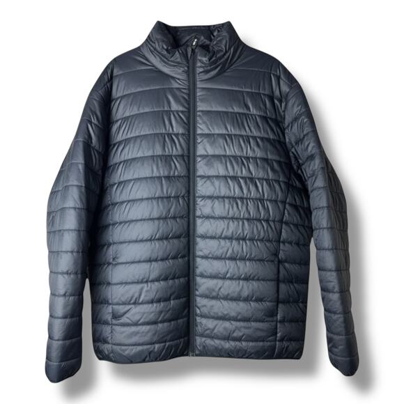 Men's Big & Tall Lightweight Puffer Jacket - Goodfellow & Co™ Black - 3XL - Picture 1 of 1